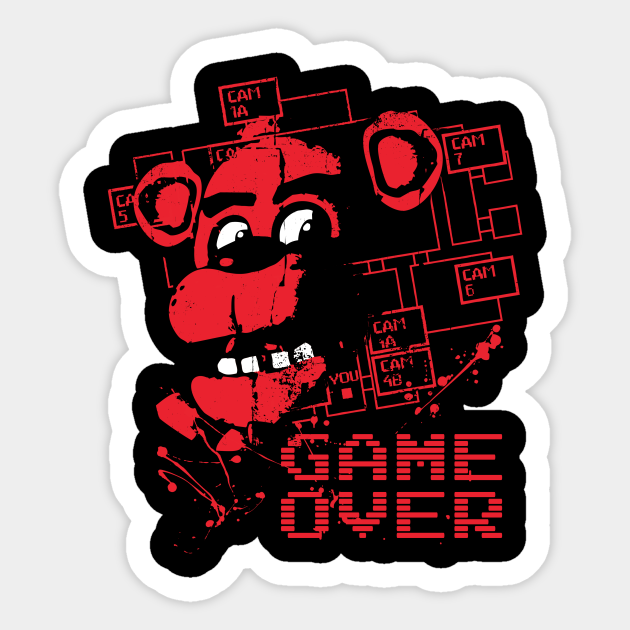 Five Nights At Freddy's Game Over Five Nights At Freddys Sticker